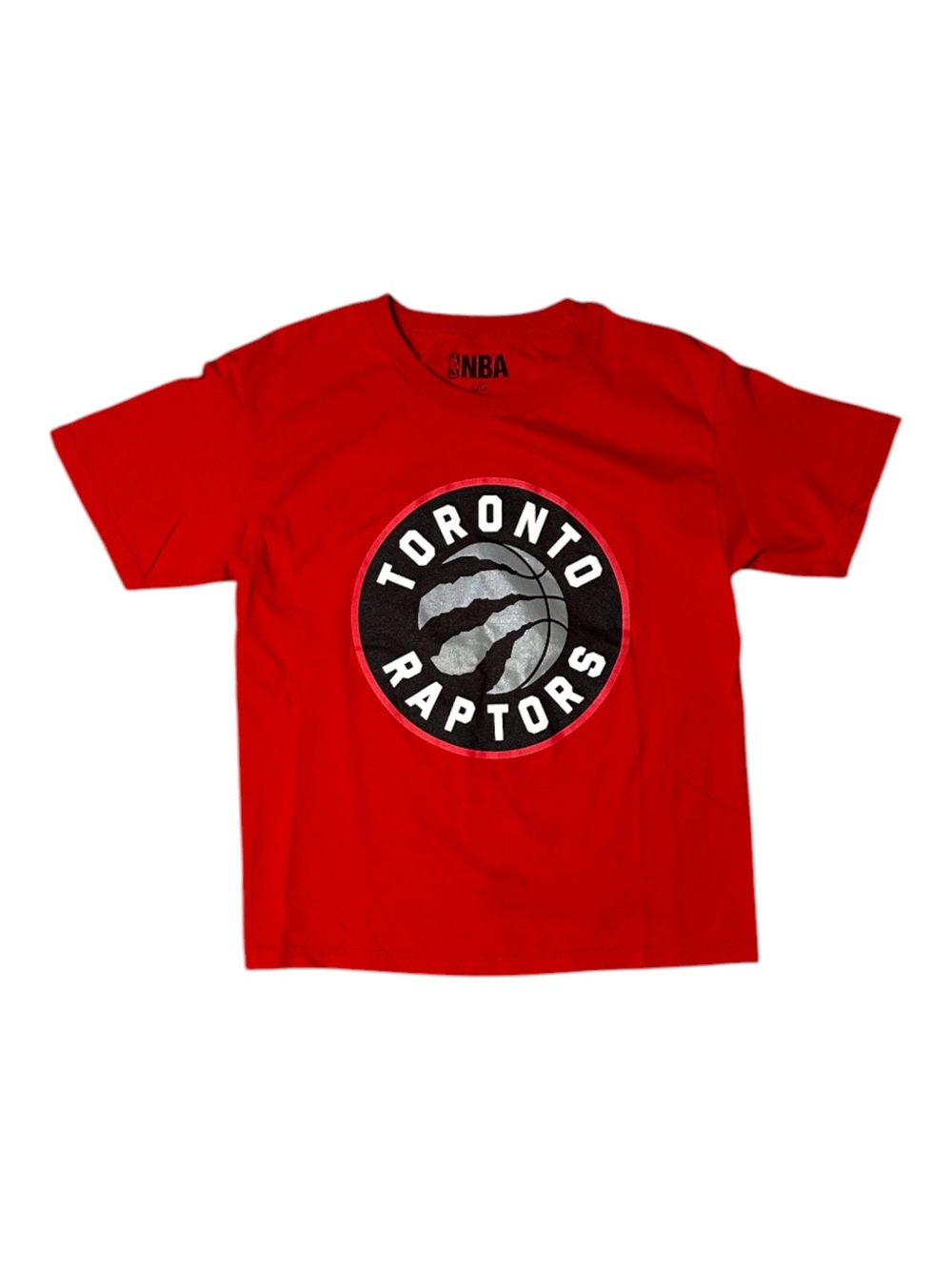 NBA Toronto Raptors Red Short Sleeve Kids Tee with Team Crest